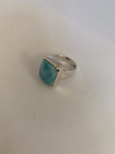 Larimar 925 Sterling Silver Ring Size 8. J.641