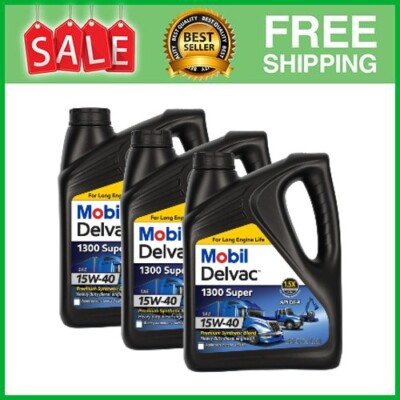 Mobil Delvac 1300 Super Premium Synthetic Blend Diesel Enginngine Oil 15W-40