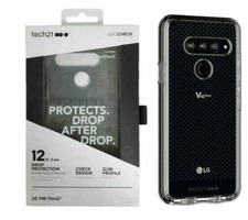 Original Tech21 Evo Check Case For LG V40 ThinQ Smokey Black