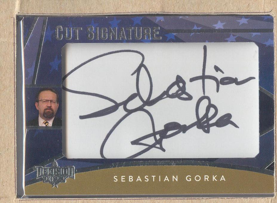 Sebastian Gorka 2022 Decision 2022 Cut Signature Autograph Auto | eBay