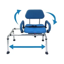 Sliding Rotating Shower/Bath Chair by Mobi Bench (2024 Upgraded Version) –