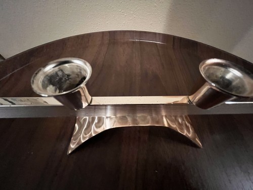 Vintage Handmade Machine Age Candle Holder MODERNIST CANDLESTICK HOLDER - Picture 9 of 9