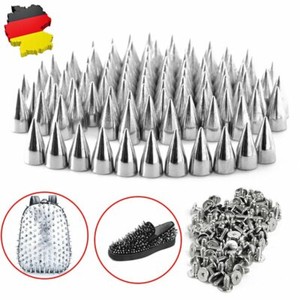10 Stück Metall Spike Nieten 7mm - Cone Spikes Für Leder DIY In Silber