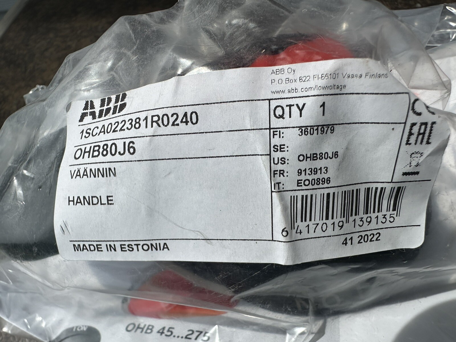 ABB OHB80J6 Pistol Handle