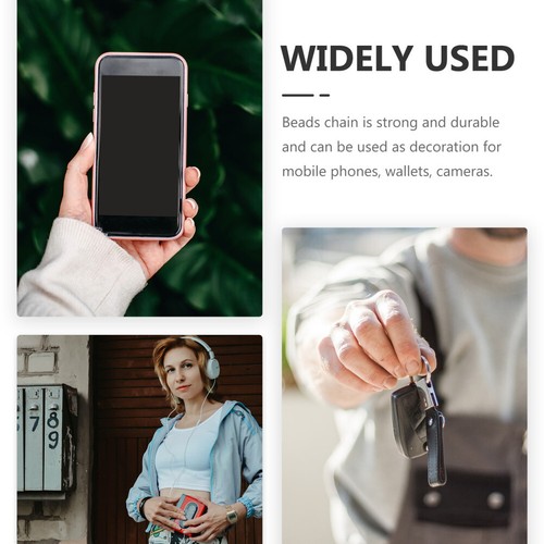 Perlen Telefonkette Büro Fräulein Handy-Armband-Anhänger Lanyard - Zdjęcie 9 z 12