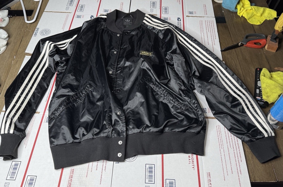 Adidas Originals + Muhammad Ali light bomber satin jacket Adidas Originals + Muhammad Ali light bomber satin jacket
