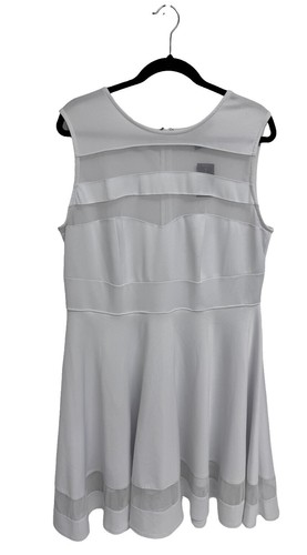 ashley stewart skater dress Ashley Stewart Bnwt plus size 1X 14 skater Dress keyhole striped floral  stretch