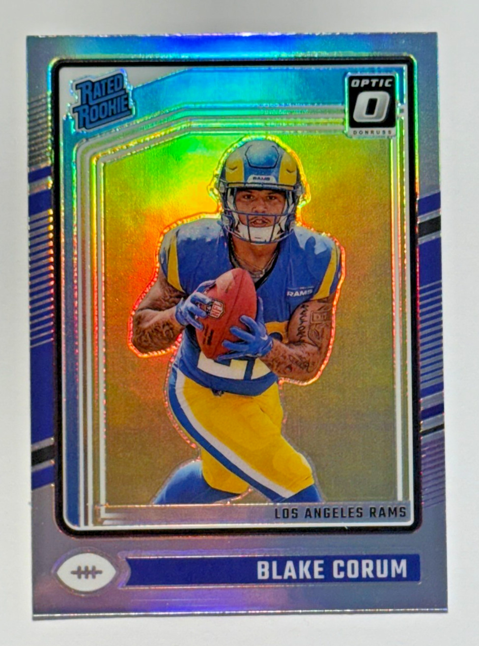 2024 Donruss Optic Football #208 BLAKE CORUM RC Rated Rookie HOLO