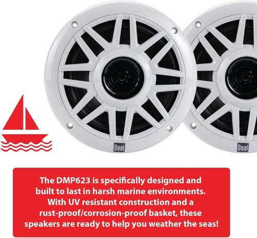 Dual MXP154SG Marine Radio | AM/FM Receiver w/ Bluetooth | 4 Speakers Combo New - Picture 6 of 7