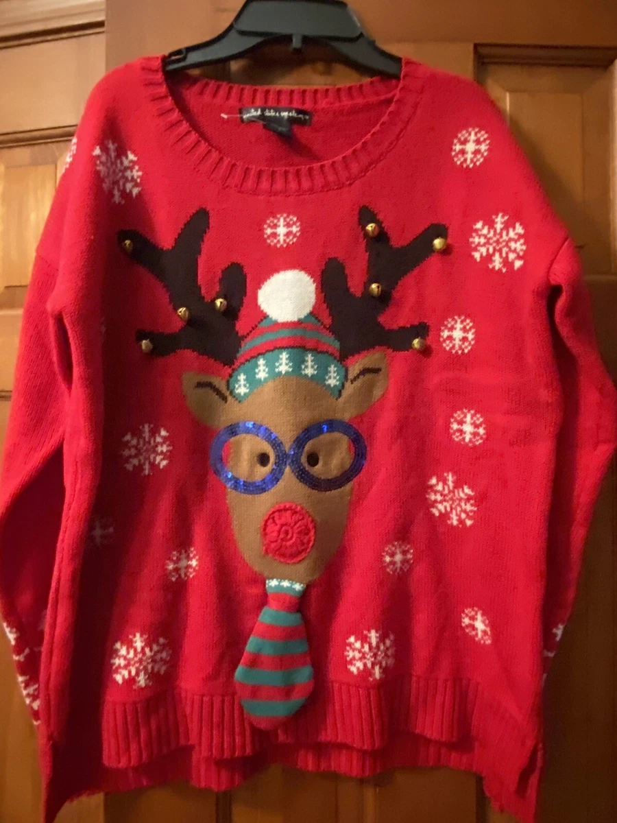 Holiday Reindeer sweater red United States Sweaters womens size L