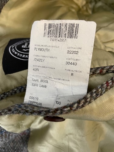J. Cappotto sportivo uomo Press Harris tweed plymout taglia 43R multicolore spina di pesce - Foto 11 di 11