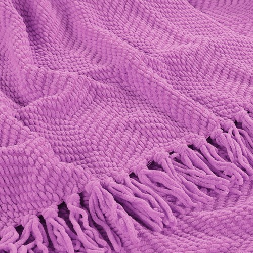 Boho Knitted Throw Blanket – Tweed Texture, Tassels, Lightweight Couch Bed Decor - Picture 281 of 337