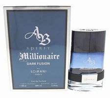 Lomani Ab Spirit Millionaire Dark Fusion for Men Eau de Parfum Spray 3.3 oz