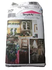 Kitchen Curtains Sewing Pattern Simplicity 8106 Apron, Oven Mitts, Seat Pad