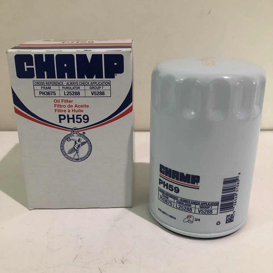 FILTRO DE ACEITE CHAMP PH59 GM COCHES Y CAMIONES SHELBY CADILLAC SRX XLR SEVILLE DEVILLE Foto 2 de 4