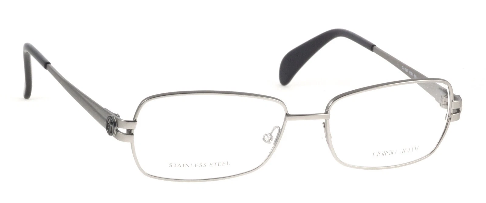 GIORGIO ARMANI GA797 R80 GUNMETAL NEW METAL ITALY EYEGLASSES FRAME 52 15 135 RX