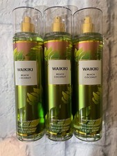 3 BATH  BODY WORKS WAIKIKI BEACH COCONUT FINE FRAGRANCE MIST 8 OZ EACH