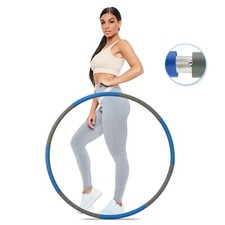 Weighted Fitness Blue Grey Hula Hoop 1.0 - 3.2kg for Adults Weight Loss