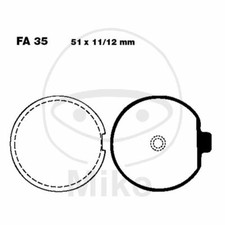 COPPIA PASTIGLIE EBC FA035 732.62.83 PER SUZUKI 400 GS EN 1978-1983
