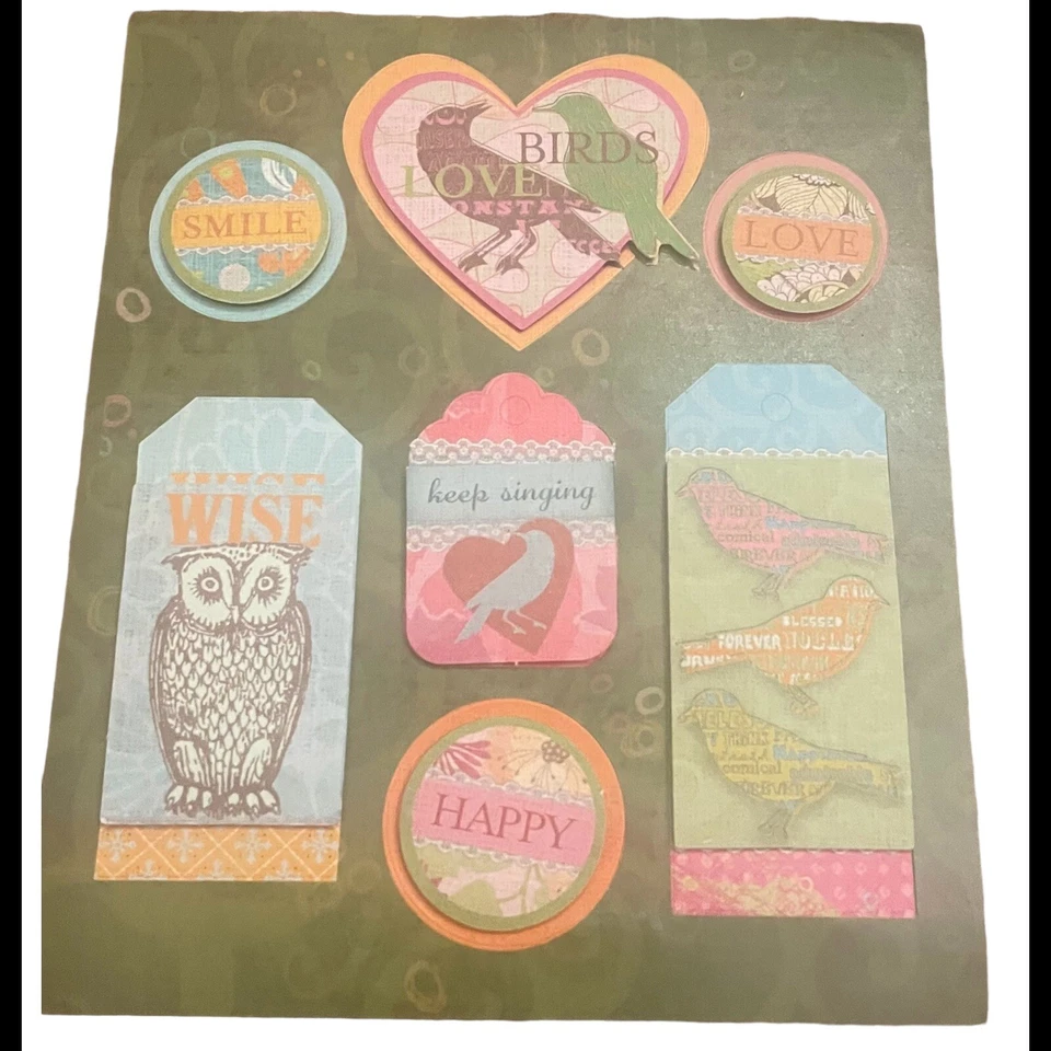 Juego de 6 pegatinas adornos alfabeto aves náuticas flores 3 dimensiones Foto 2 de 4