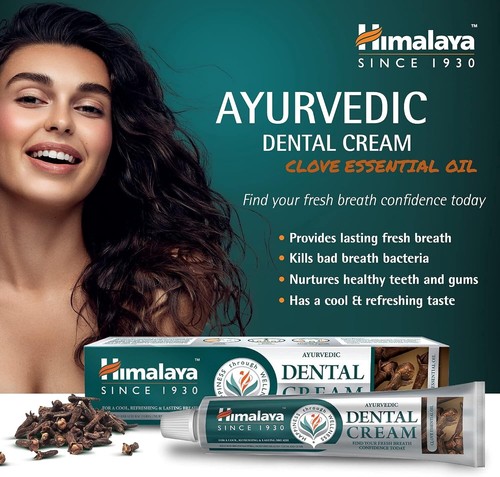 Himalaya Ayurvedische Zahncreme mit ätherischem Nelkenöl - 100g (4er Pack) - Bild 5 von 6