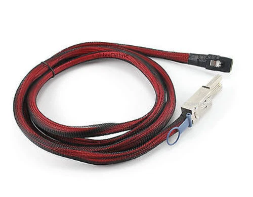 78" External SAS (SFF-8088) M to Internal Mini SAS (SFF-8087) M Cable, SAS-AE78C - Image 2 of 4