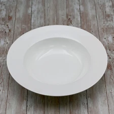 Professional Rolled Rim White Deep Plate 12" inch |32 Oz