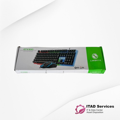 LIMEIDE GTX300 Rainbow Backlit Office PC USB Wired Gaming Keyboard Mouse Set - Bild 2 von 3