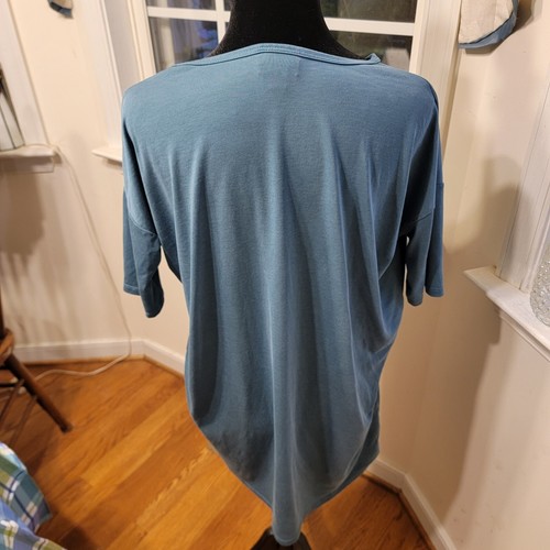LULAROE Round Neck Short Sleeve Blue Casual Basic T-Shirt Women's Size XXS - Picture 4 of 6
