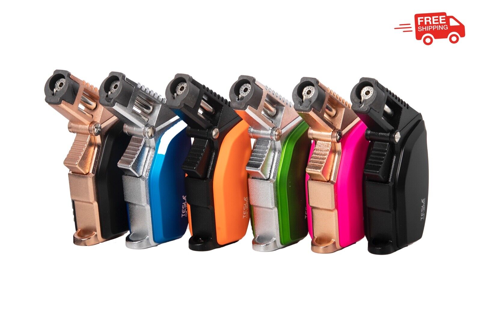 TESLA® Coil Lighters Single Flame Gun Torch Lighter Heavy Metal