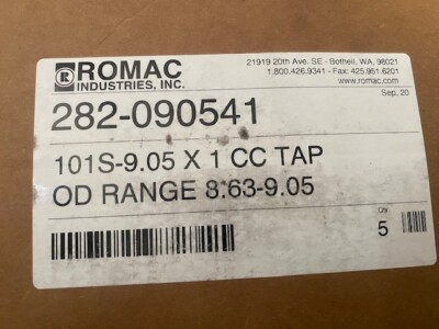 (Box of 5) Romac 282-090541 101S Service Saddle, 8 in, Thread, 8.63 to 9.05