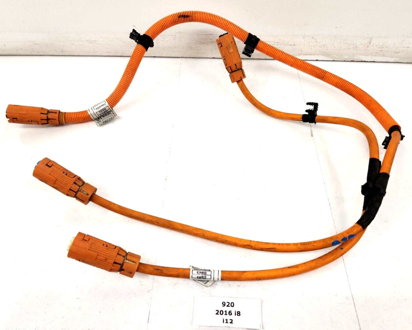 ✅ 14-20 OEM BMW i8 I12 I15 AC Compressor High Voltage Wiring Harness Pair SET