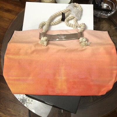 NWT Victoria's Secret Bombshell Sundrenched Cotton Canvas Tote Carryall Bag