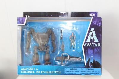 Avatar 2 - Amp Suit & Colonel Miles Quaritch Figures Way of The Water Pandora (6