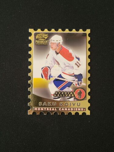 1998-99 Pacific Paramount Hockey Saku Koivu Special Delivery Gold Diecut #10 - Picture 1 of 2