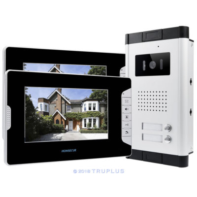 Homsecur 7'''' 2-Wohnung Video Smart Türklingel mit Überwachung und IR HD Kamera