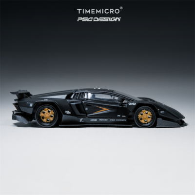 TimeMicro x PSC DESIGN 1:64 PSC Countach Matte Black Diecast Model