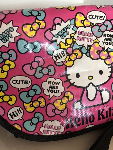 HELLO KITTY Nylon Sanrio 1976, 2012 Purse How Are You? What’s up? Cute!!! - Picture 3 of 8