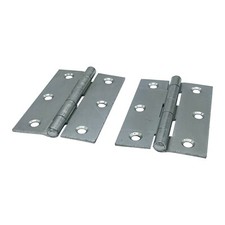 2 x 3.1/2" (90mm) Zinc Plated Light Butt Hinge - Cupboard Cabinet Door shed gate