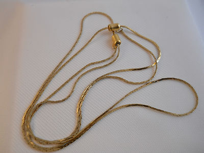 Necklace Serpentine Chain Adjustable Goldtone