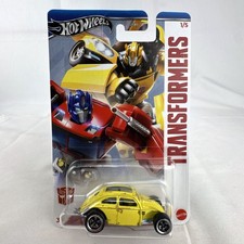 Hot Wheels 1:64 Custom Volkswagen VW Beetle Transformers Bumblebee Diecast 1/5