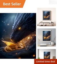 Unlock Creativity with 5D Dragon Diamond Painting Kit - Relaxing DIY Art 12x16