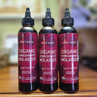 3 Bottles Just Date Just Pomegranate Syrup : Organic Pomegranate Molasses 8.8oz