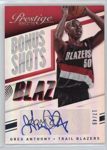 2014-15 Panini Prestige Bonus Shots Auto Premium /49 Greg Anthony #45 Auto