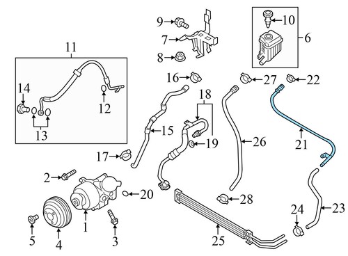 2011-2018 PORSCHE CAYENNE - Power Steering HOSE / LINE / TUBE (Return) - Picture 3 of 5