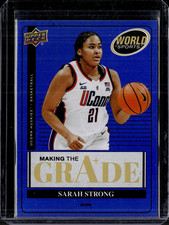 2025 Upper Deck World of Sports Sarah Strong Making The Grade Purple /299 UConn