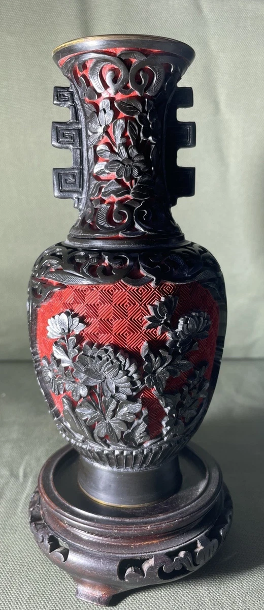 中国　花瓶 中国雕漆花瓶| eBay