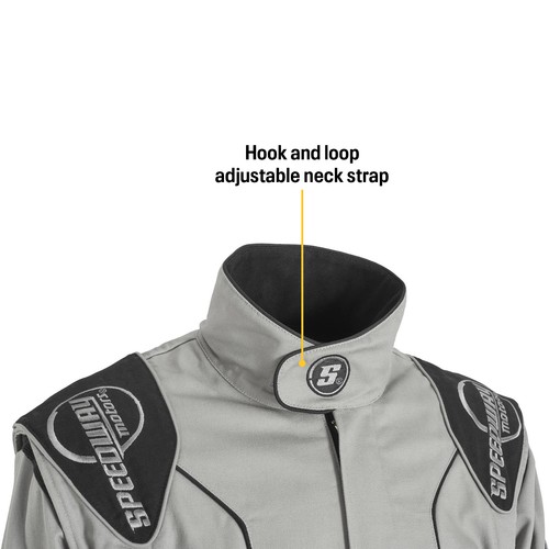 Speedway Double-Layer SFI-5 One-Piece Racing Suit, Grey Small - Bild 7 von 11