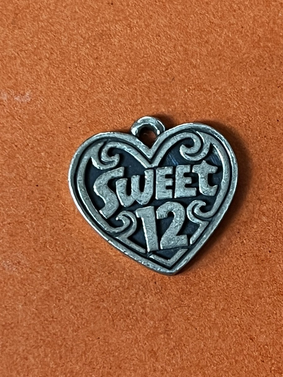 James Avery Retired Silver Sweet 12 Birthday Or Anniversary Heart
