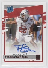 2020 Panini Chronicles Draft Picks Red Terrell Burgess #19 Auto 00d2